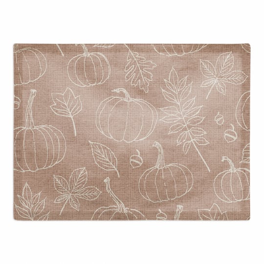 Dusty Rose Fall Pattern Cotton Twill Placemat